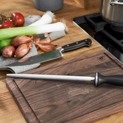 ZWILLING | Knife Sharpening Steel – 260 mm - Hard‑Chrome Stainless Steel - Grooved - 62 HRC