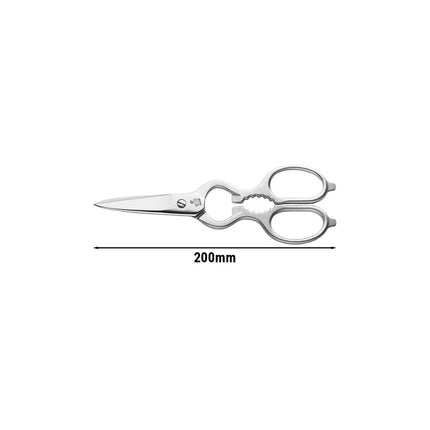 ZWILLING | Multi-Purpose Kitchen Scissors – 200 mm - Stainless Steel - Bottle & Lid Opener