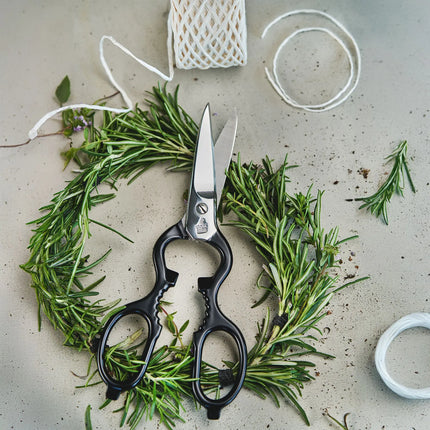 ZWILLING | Multi-Purpose Kitchen Scissors – 200 mm - Stainless Steel - Bottle & Lid Opener - Black
