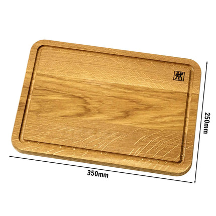 ZWILLING | Oak Chopping Board with Juice Groove – 350×250 mm - Reversible