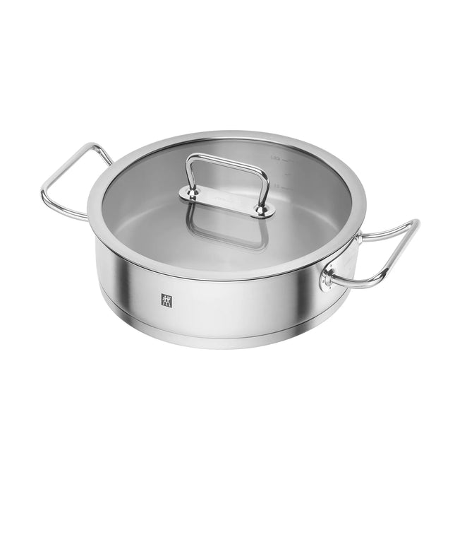 ZWILLING | Pan Ø 28 cm – SIGMA Classic+ Base - Induction & Oven‑Safe 200°C - Stay‑Cool Handles - Filling Scale