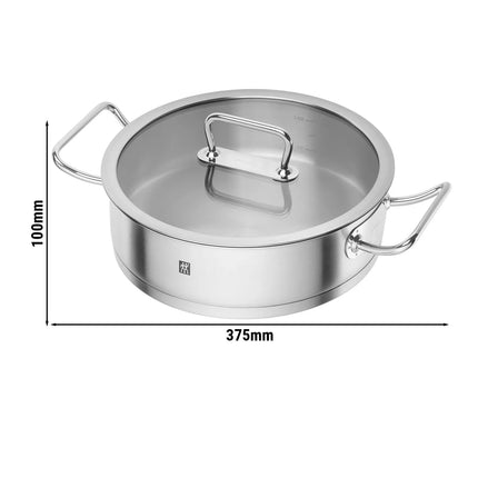 ZWILLING | Pan Ø 28 cm – SIGMA Classic+ Base - Induction & Oven‑Safe 200°C - Stay‑Cool Handles - Filling Scale