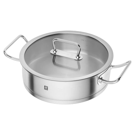 ZWILLING | Pan Ø 28 cm – SIGMA Classic+ Base - Induction & Oven‑Safe 200°C - Stay‑Cool Handles - Filling Scale