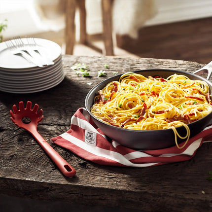 ZWILLING | Pasta Spoon – Red Silicone, Heat‑Resistant to 230°C - 290 mm - Non‑Slip Grip