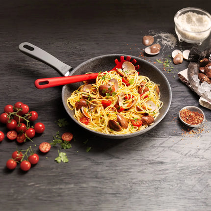 ZWILLING | Pasta Spoon – Red Silicone, Heat‑Resistant to 230°C - 290 mm - Non‑Slip Grip