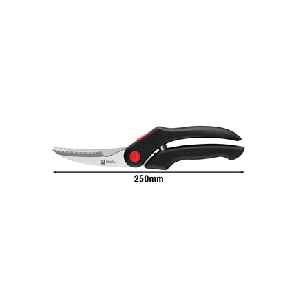ZWILLING | Poultry Shears Kitchen Scissors – 250 mm - Black - Serrated Blade - Stainless Steel