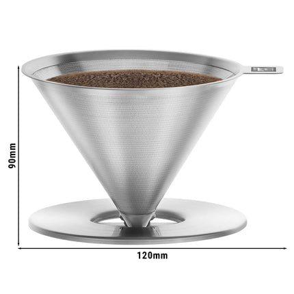 ZWILLING | Reusable Pour Over Coffee Filter – 18/10 Stainless Steel - Reusable - 1–946 ml - Ø 10 cm