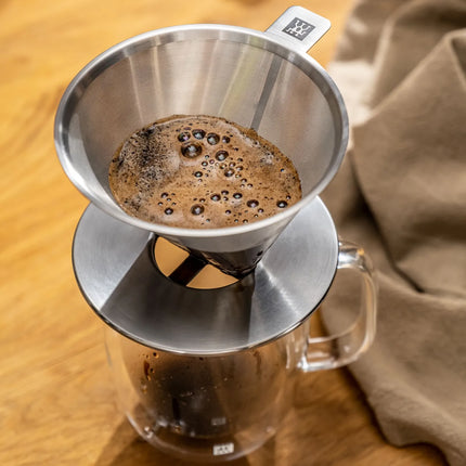 ZWILLING | Reusable Pour Over Coffee Filter – 18/10 Stainless Steel - Reusable - 1–946 ml - Ø 10 cm