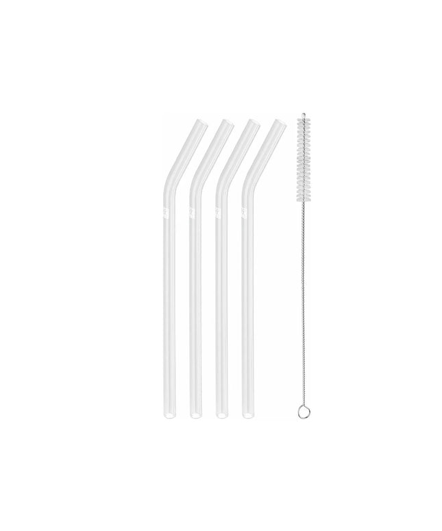 ZWILLING | Sorrento Glass Straw Set – 4x straws + brush - borosilicate - reusable