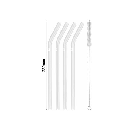 ZWILLING | Sorrento Glass Straw Set – 4x straws + brush - borosilicate - reusable