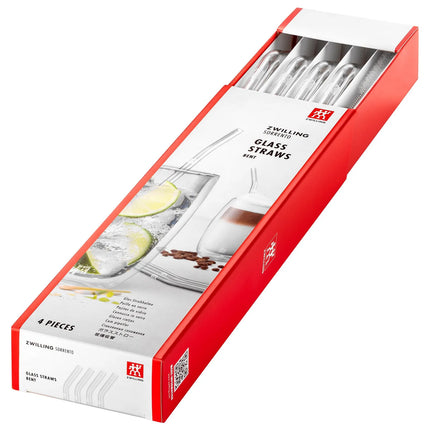 ZWILLING | Sorrento Glass Straw Set – 4x straws + brush - borosilicate - reusable