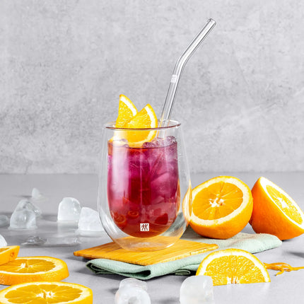 ZWILLING | Sorrento Glass Straw Set – 4x straws + brush - borosilicate - reusable