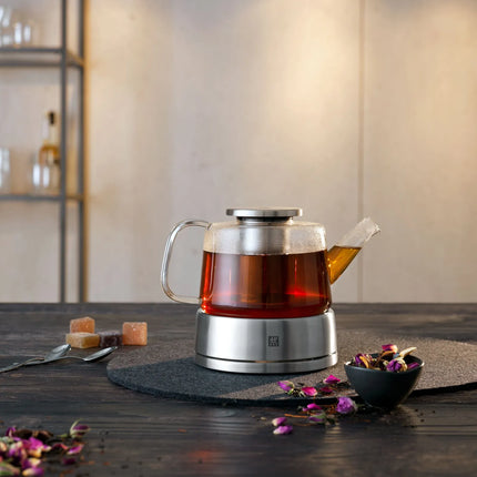 ZWILLING | Sorrento Glass Teapot with Warmer Stand – 800 ml - heat-resistant glass - includes infuser