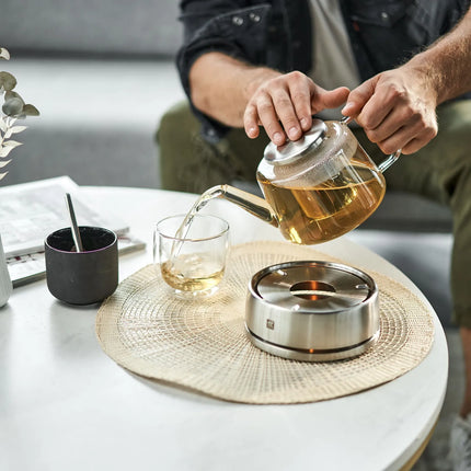 ZWILLING | Sorrento Glass Teapot with Warmer Stand – 800 ml - heat-resistant glass - includes infuser