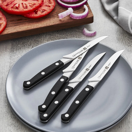 ZWILLING | Steak Knife – FRIODUR® Ice‑Hardened, SIGMAFORGE, V‑Edge - Black Handle - Hanging Loop