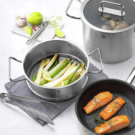ZWILLING| Steam Insert – Ø 24 cm - Steamer Basket for Vegetables - Heat-Resistant Handles