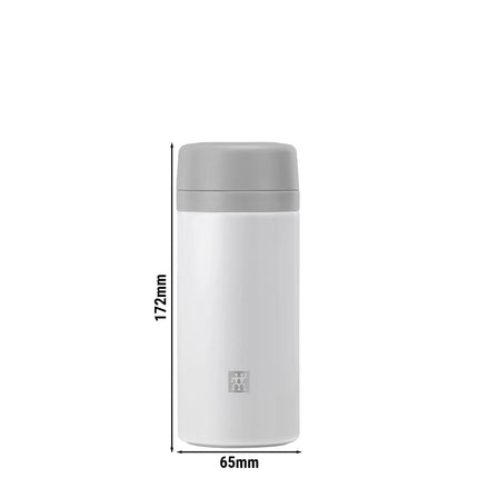 ZWILLING| Thermo Filter Bottle – 420 ml - White-Grey - Built-in Filter - 10h Cold - Vacuum Insulated