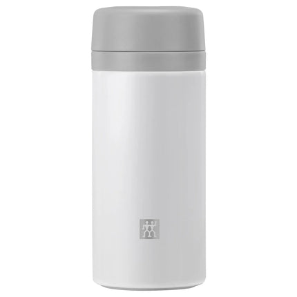 ZWILLING| Thermo Filter Bottle – 420 ml - White-Grey - Built-in Filter - 10h Cold - Vacuum Insulated