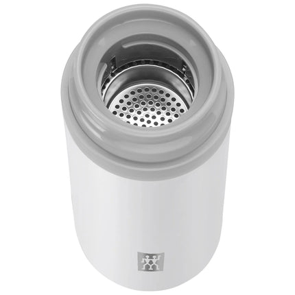 ZWILLING| Thermo Filter Bottle – 420 ml - White-Grey - Built-in Filter - 10h Cold - Vacuum Insulated