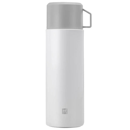 ZWILLING| Thermo Vacuum Flask – 1 L - White-Grey - Cup Included - 18h Hot / 24h Cold - 18/10 Stainless Steel