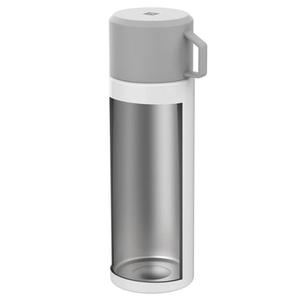 ZWILLING| Thermo Vacuum Flask – 1 L - White-Grey - Cup Included - 18h Hot / 24h Cold - 18/10 Stainless Steel