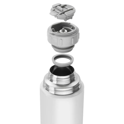 ZWILLING| Thermo Vacuum Flask – 1 L - White-Grey - Cup Included - 18h Hot / 24h Cold - 18/10 Stainless Steel