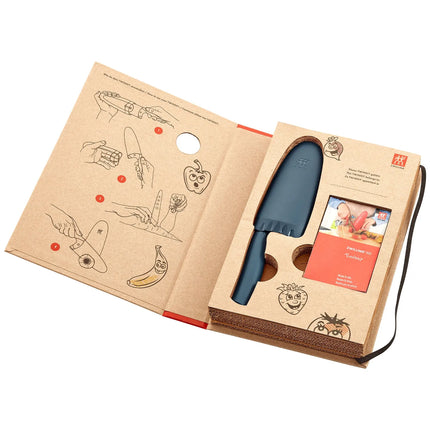 ZWILLING | Twinny Kids' Chef Knife 100 mm – Blue - Rounded Tip - Safety Guard