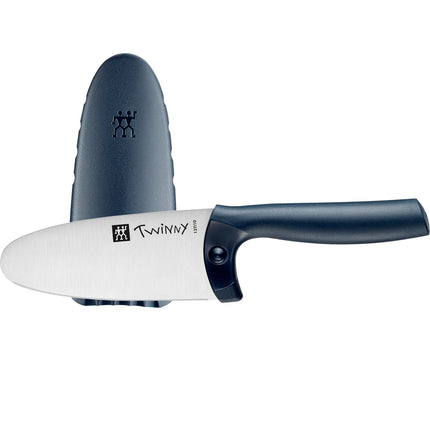ZWILLING | Twinny Kids' Chef Knife 100 mm – Blue - Rounded Tip - Safety Guard