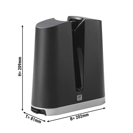 ZWILLING | V-Edge Knife Sharpener – Adjustable Angle Guides - Ceramic Rods - Black