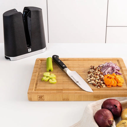 ZWILLING | V-Edge Knife Sharpener – Adjustable Angle Guides - Ceramic Rods - Black