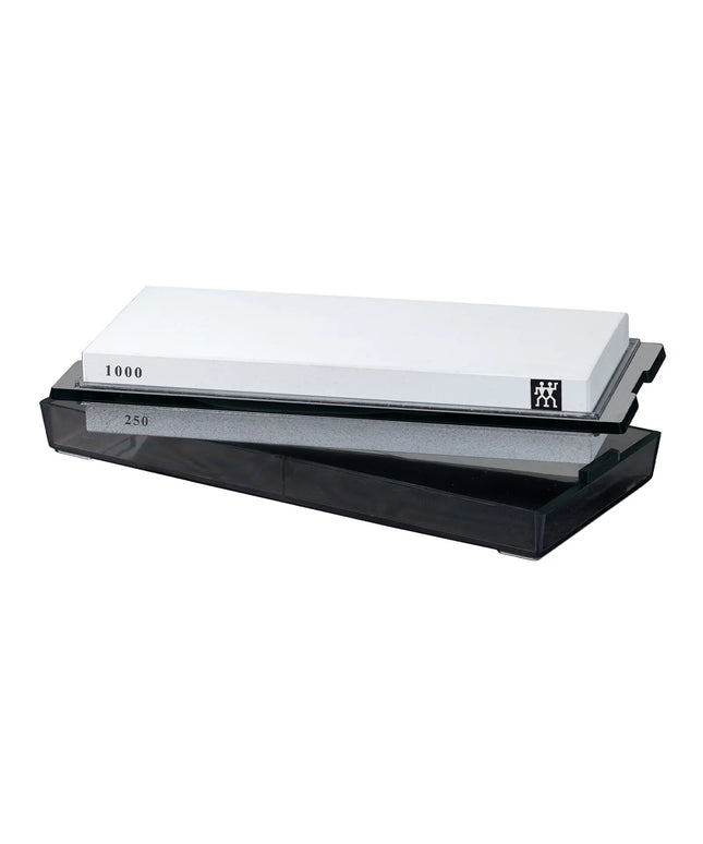 ZWILLING | Whetstone Knife Sharpening Stone – Double-Sided - Grit 250/1000 - Pure White