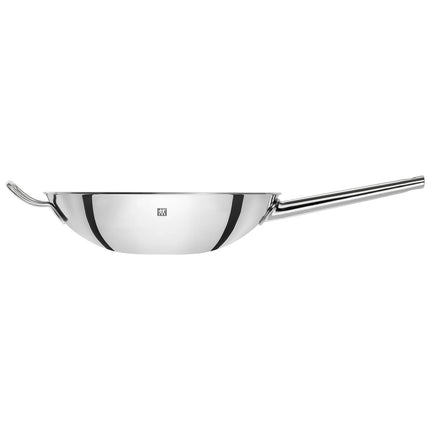 ZWILLING| Wok Pan – Ø 32 cm - Stainless Steel - Ceramic Nonstick - Induction Ready - Glass Lid