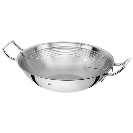 ZWILLING| Wok Pan – Ø 32 cm - Stainless Steel - Uncoated - Induction Ready - 2 Handles - No Lid