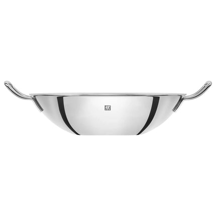 ZWILLING| Wok Pan – Ø 32 cm - Stainless Steel - Uncoated - Induction Ready - 2 Handles - No Lid